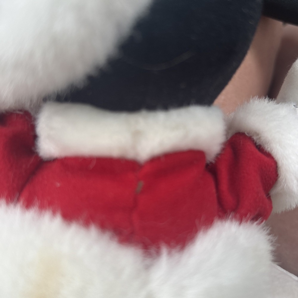 VTG Mickey Plush Tree Topper Santa Gift Box Xmas Holiday Decor W/handmade Santa - Picture 14 of 16